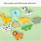 Wooden Animal Blocks for Coordination, Focus, and Creative Play
