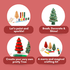 DIY Felt Christmas Tree Kit - Reusable Holiday Decorating Activity with Colourful Ornaments