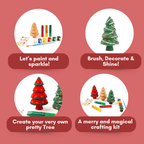DIY Felt Christmas Tree Kit - Reusable Holiday Decorating Activity with Colourful Ornaments