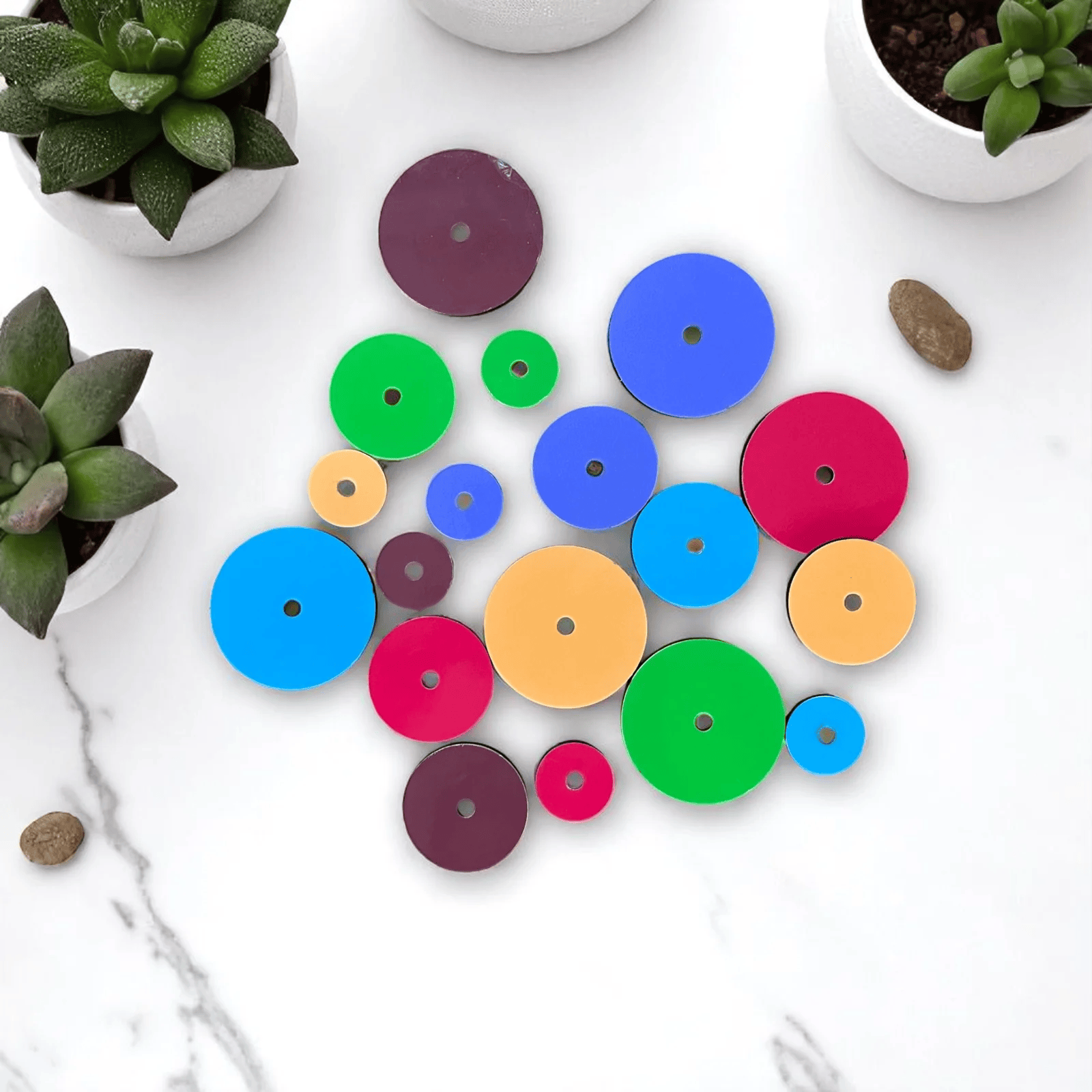 Circle Pattern Builder - Montessori Color Sorting and Stacking Puzzle