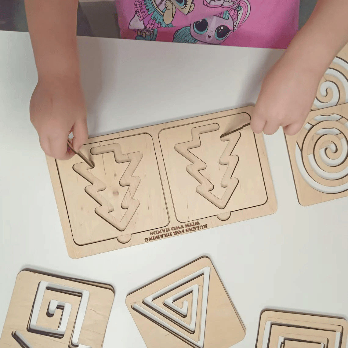 Wooden two-handed Maze Set