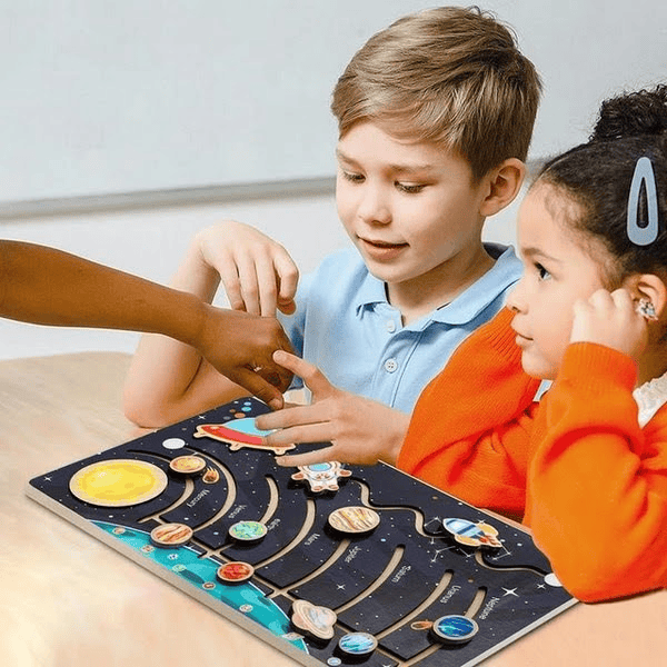 Wooden Solar System Busy Board