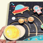 Wooden Solar System Busy Board