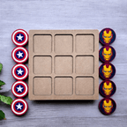 Wooden Tic Tac Toe Game - Classic Strategy and Logic Game