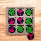 Wooden Tic Tac Toe Game - Classic Strategy and Logic Game