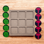 Wooden Tic Tac Toe Game - Classic Strategy and Logic Game